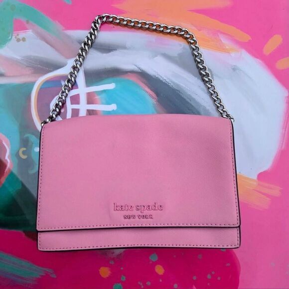 Kate Spade New York Cameron Pink Monotone Chain Shoulder Bag - Picture 2 of 9